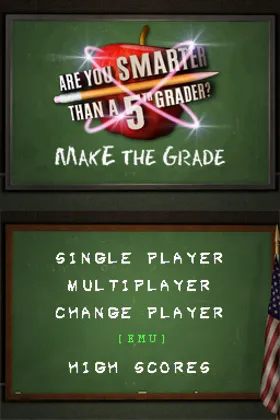 Are You Smarter than a 5th Grader - Make the Grade (USA) screen shot title